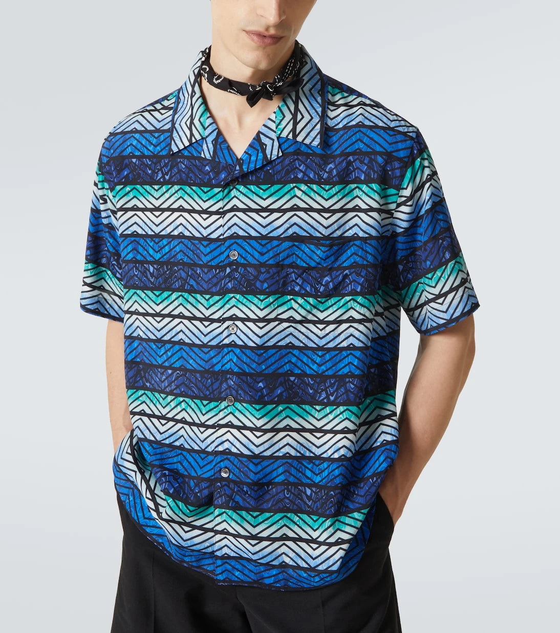 Missoni - Zigzag bowling shirt
