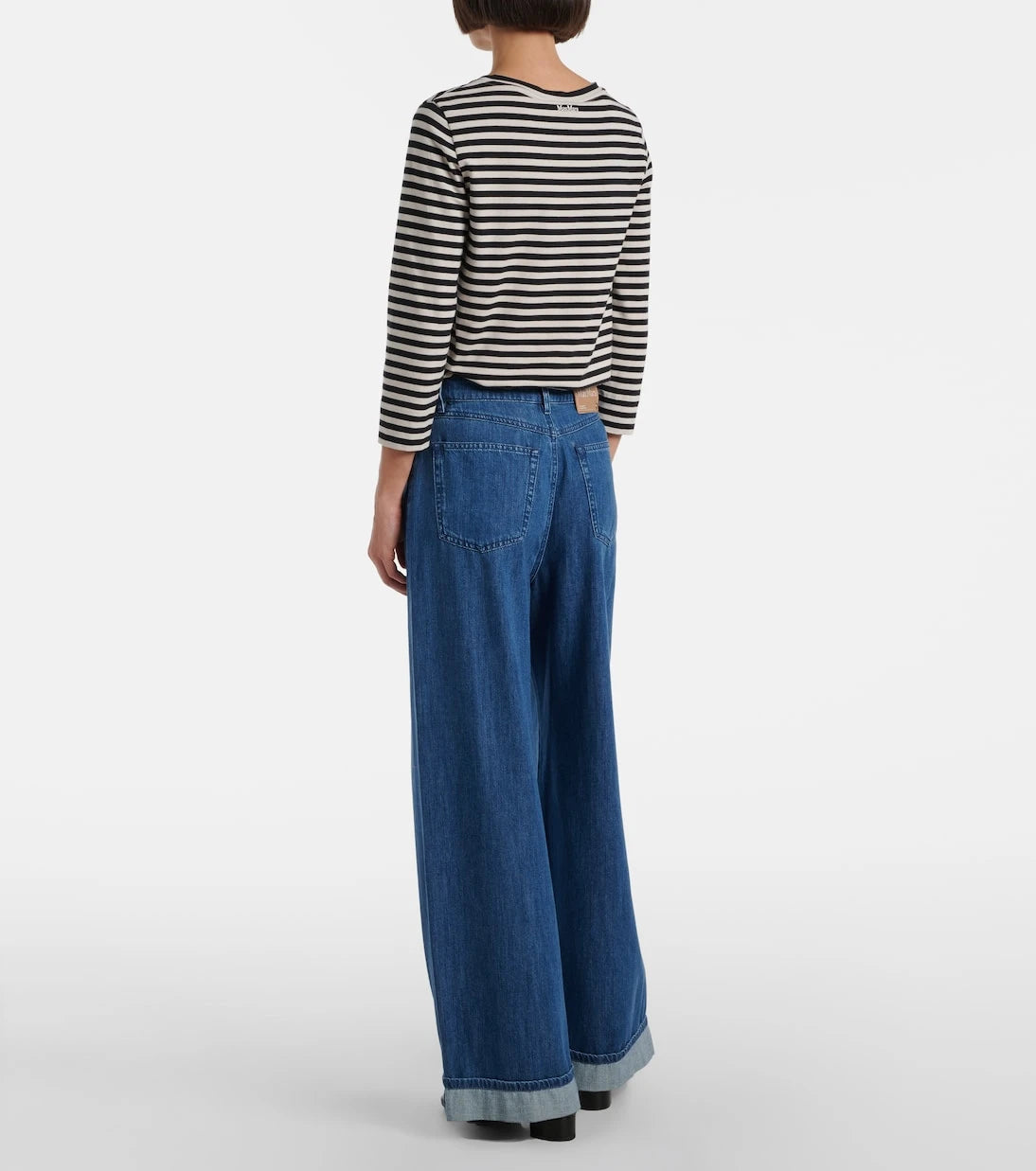 'S Max Mara - جينز واسع الساق بخصرٍ عالٍ