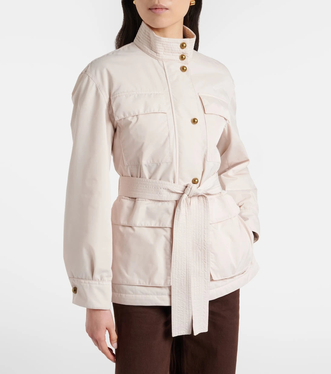 Moncler - Maitake leather-trimmed jacket