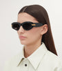 Bottega Veneta Black Oval Sunglasses