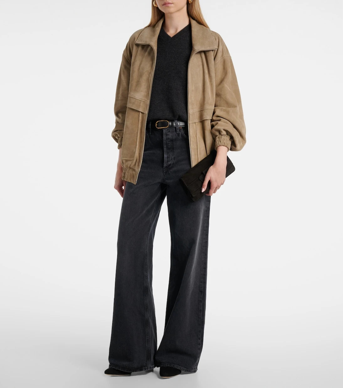 Manolo Blahnik - Maygot suede clutch