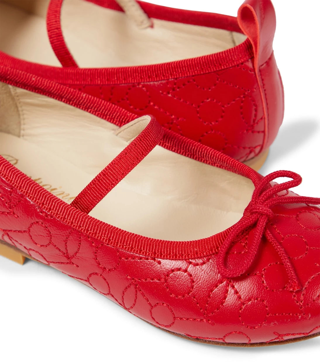 Bonpoint - Embroidered leather ballet flats