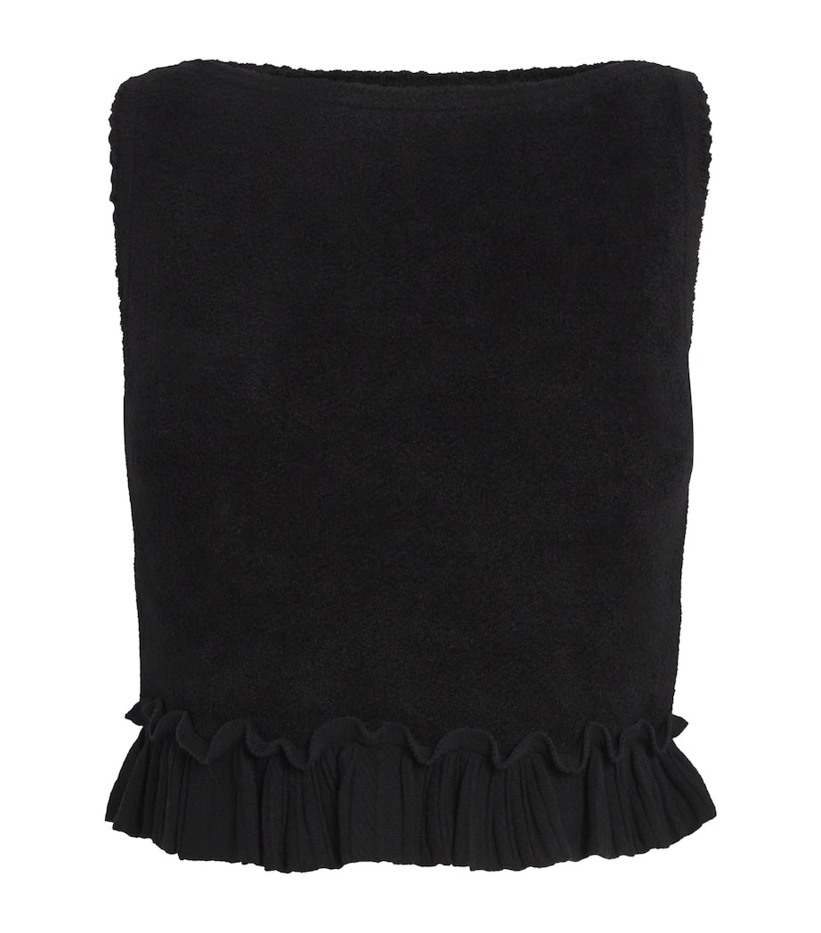 Black Knitted Crop Top