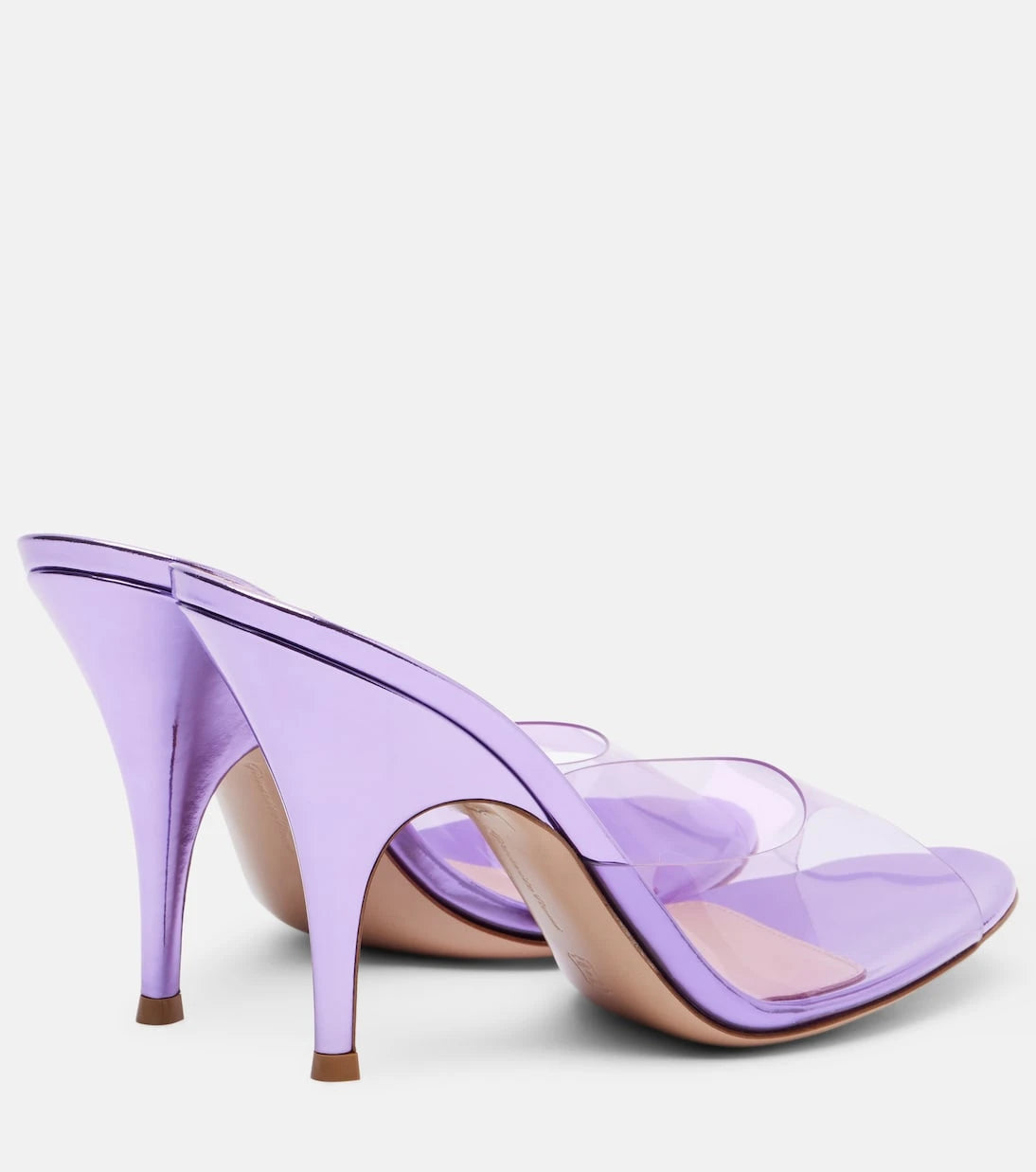 Gianvito Rossi - Sofia leather-trimmed PVC mules