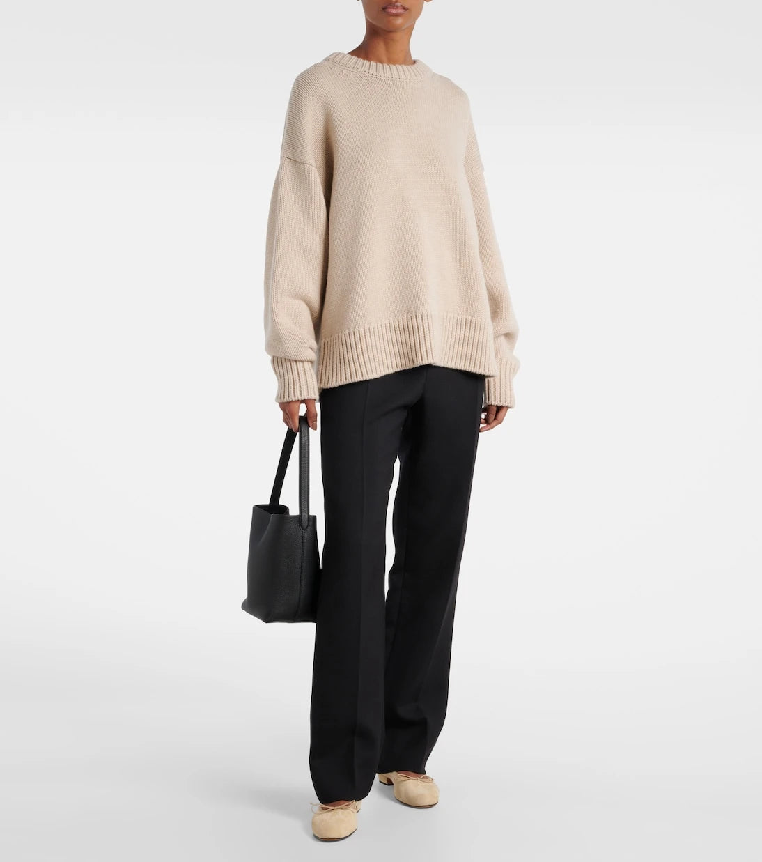 The Row - Awar shearling-lined suede ballet flats
