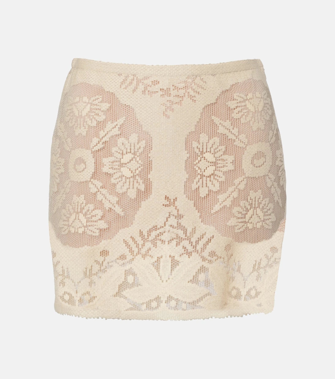 Valentino - Floral cotton-blend miniskirt