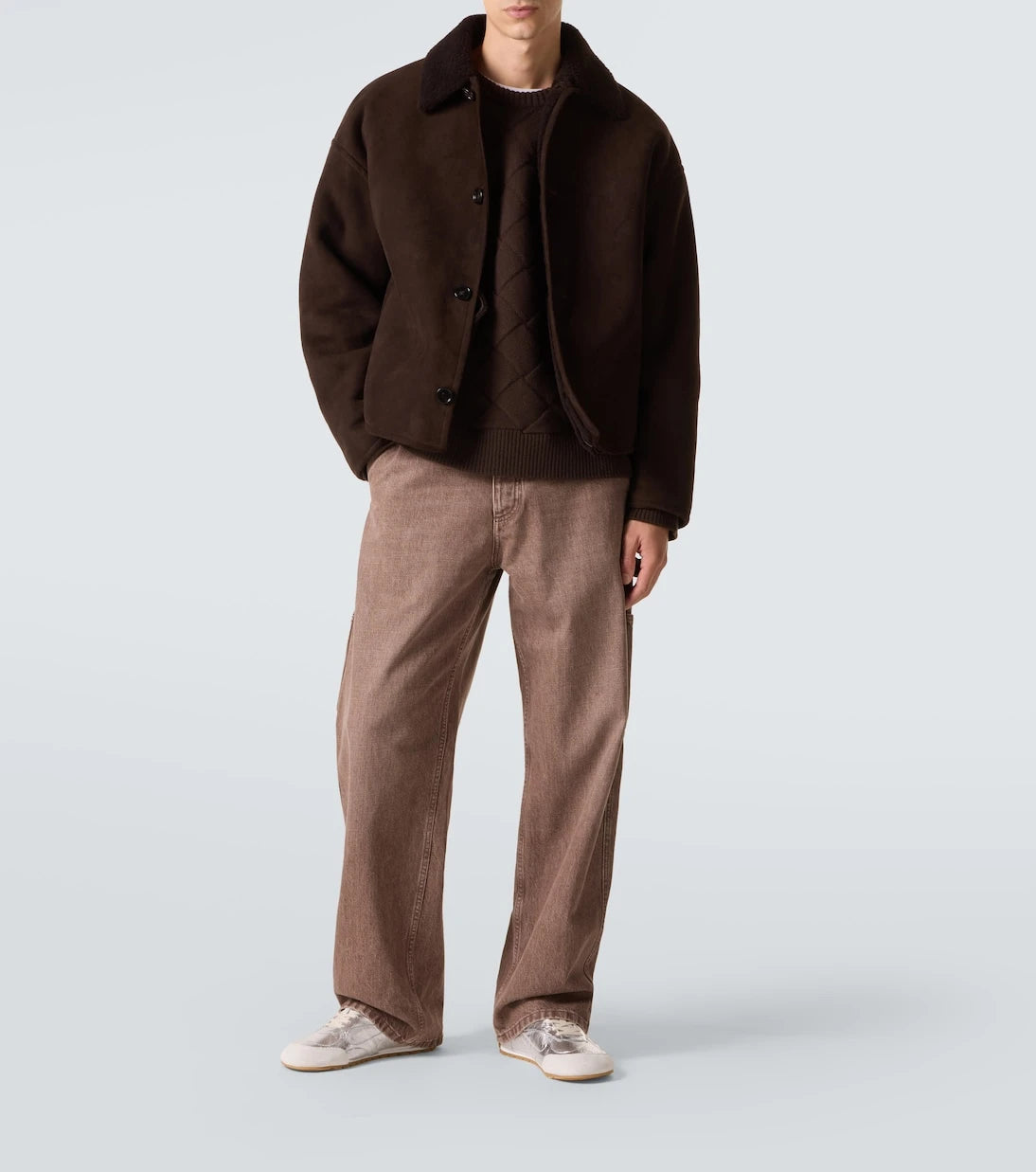 Bottega Veneta - حذاء رياضي Orbit Flash من الجلد المعدني