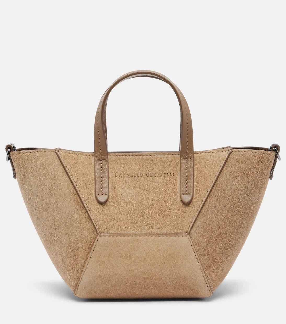 Brunello Cucinelli - Duo Mini Monili suede top-handle bag