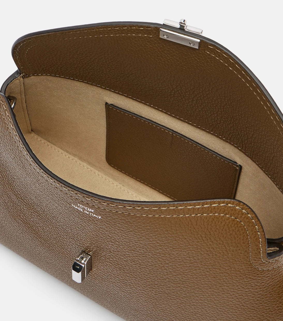 Toteme - T-Lock leather clutch