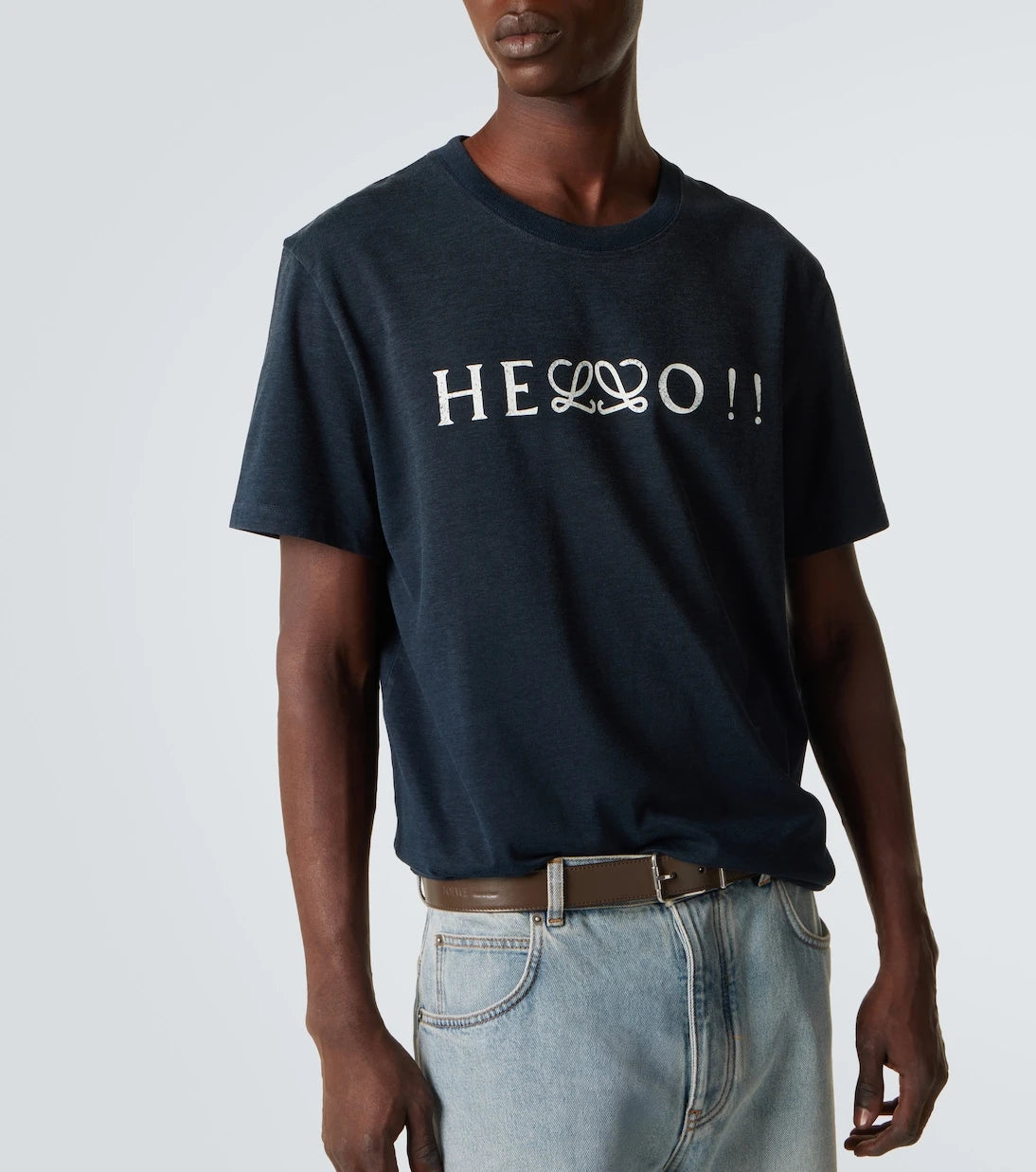 Loewe - Printed cotton-blend jersey T-shirt