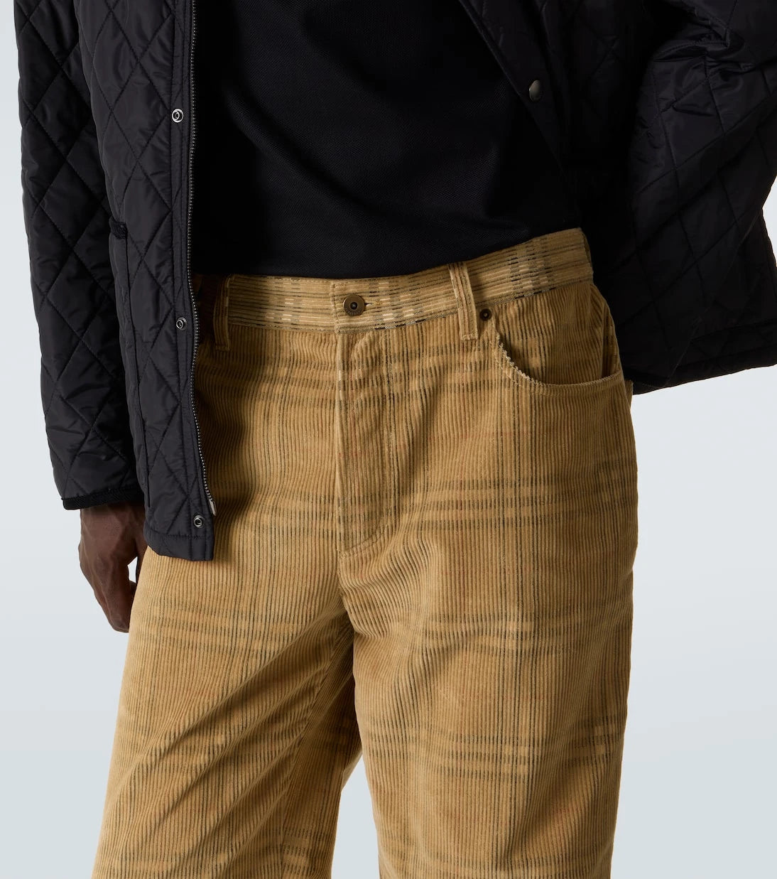 Burberry - Burberry Check corduroy straight pants