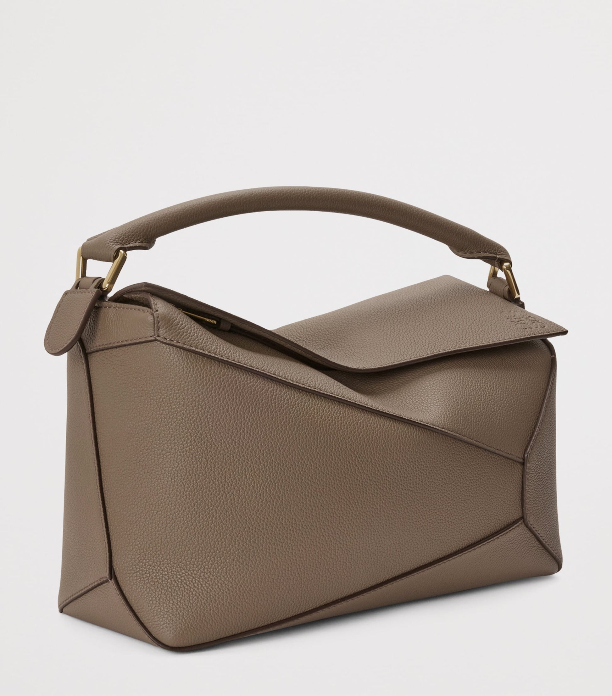 LOEWE Brown Medium Leather Puzzle Edge Top-Handle Bag