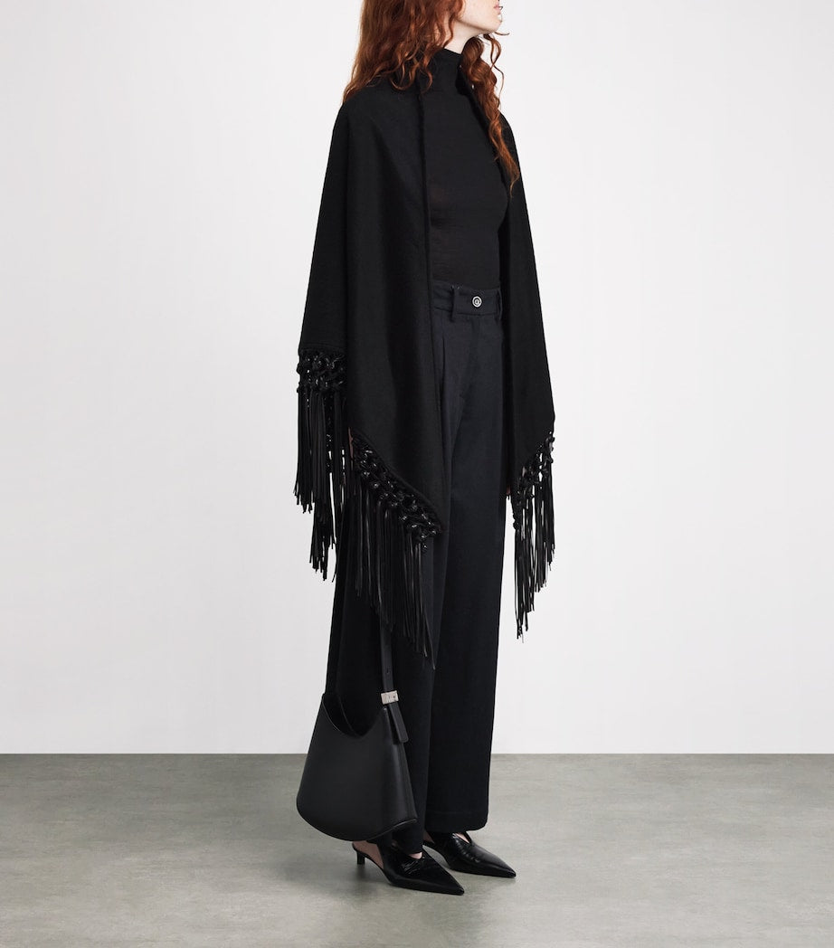 Colombo Kid Cashmere Pleated Wide-Leg Trousers