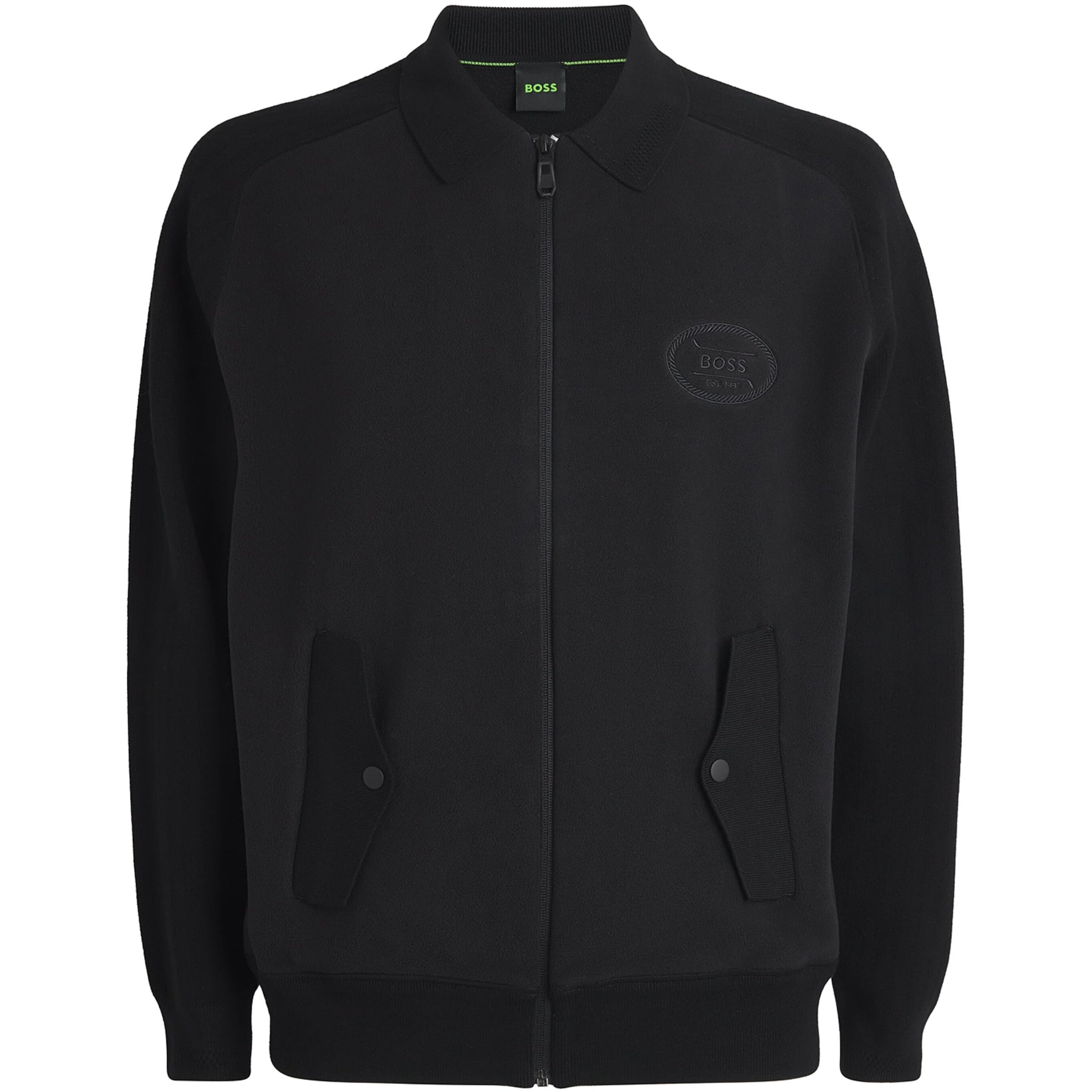 Fleece Logo Polo Jacket