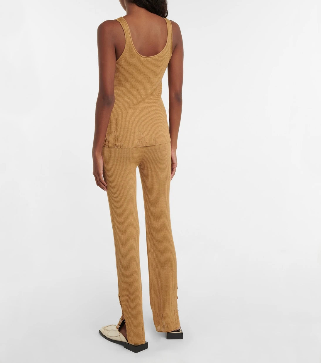 Acne Studios - Fitilli örgü keten karışımlı atlet