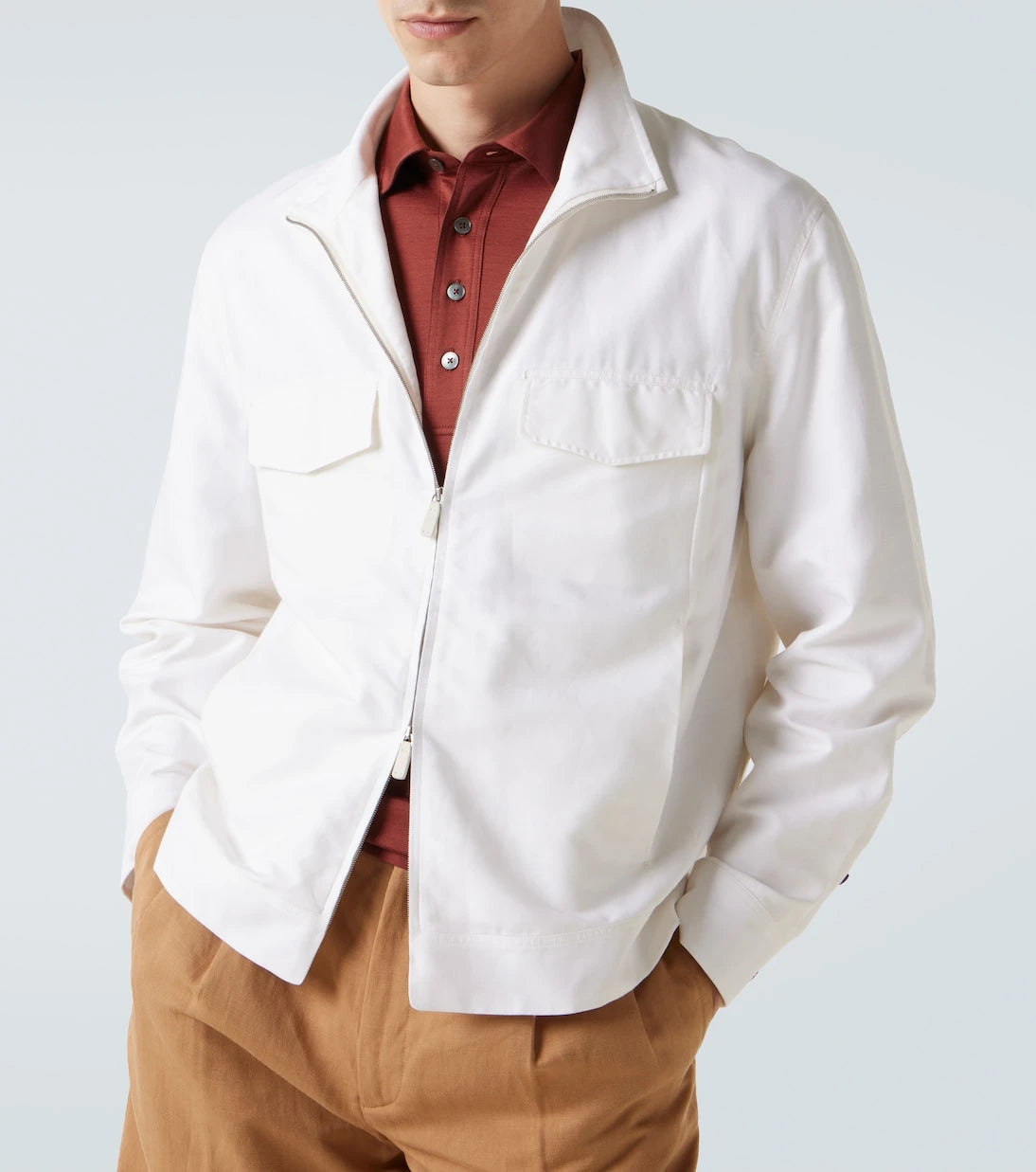Zegna - Cotton, linen, and silk jacket