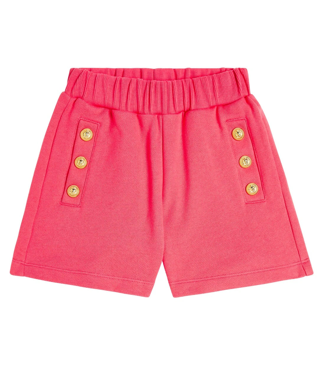 Balmain Kids - شورت جيرسي مزين بأزرار
