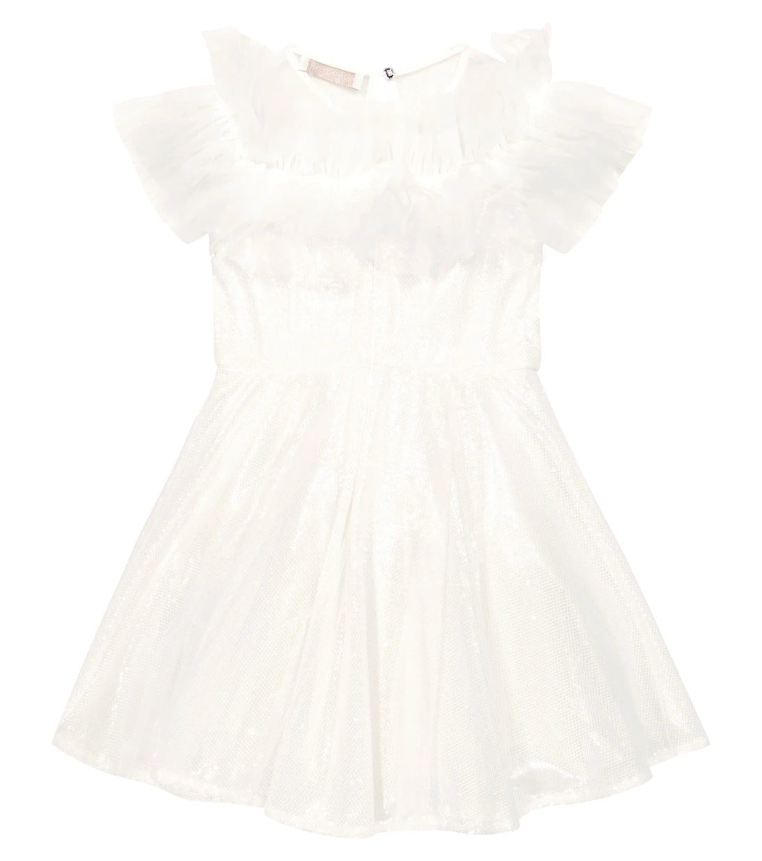Monnalisa - Sequined ruffle dress