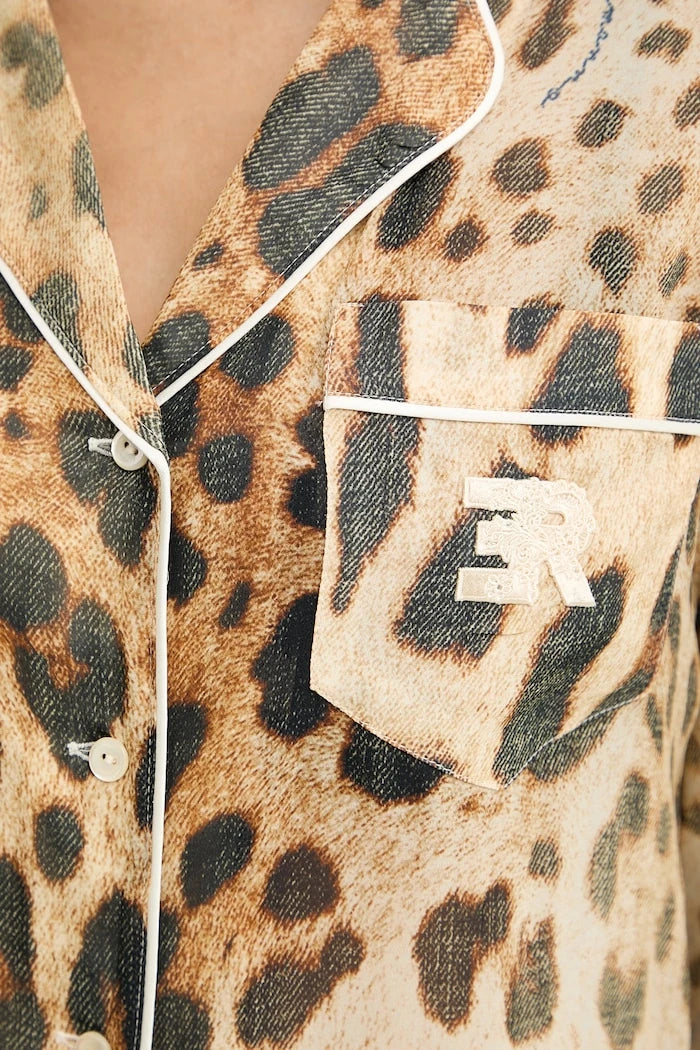 ERMANNO Firenze kadın ev bluzu viskozlu