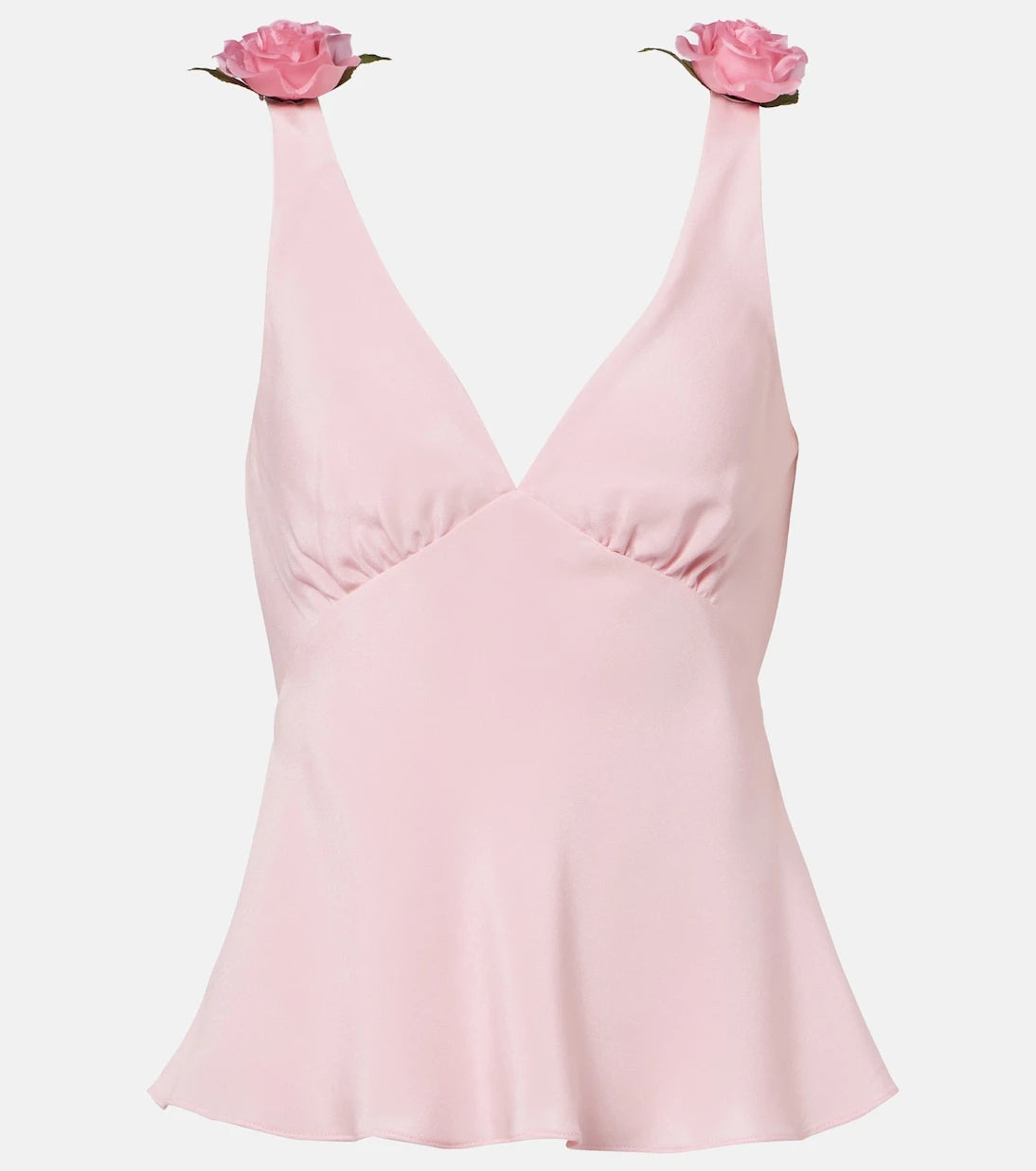 Rodarte - Floral-appliqué silk crêpe top