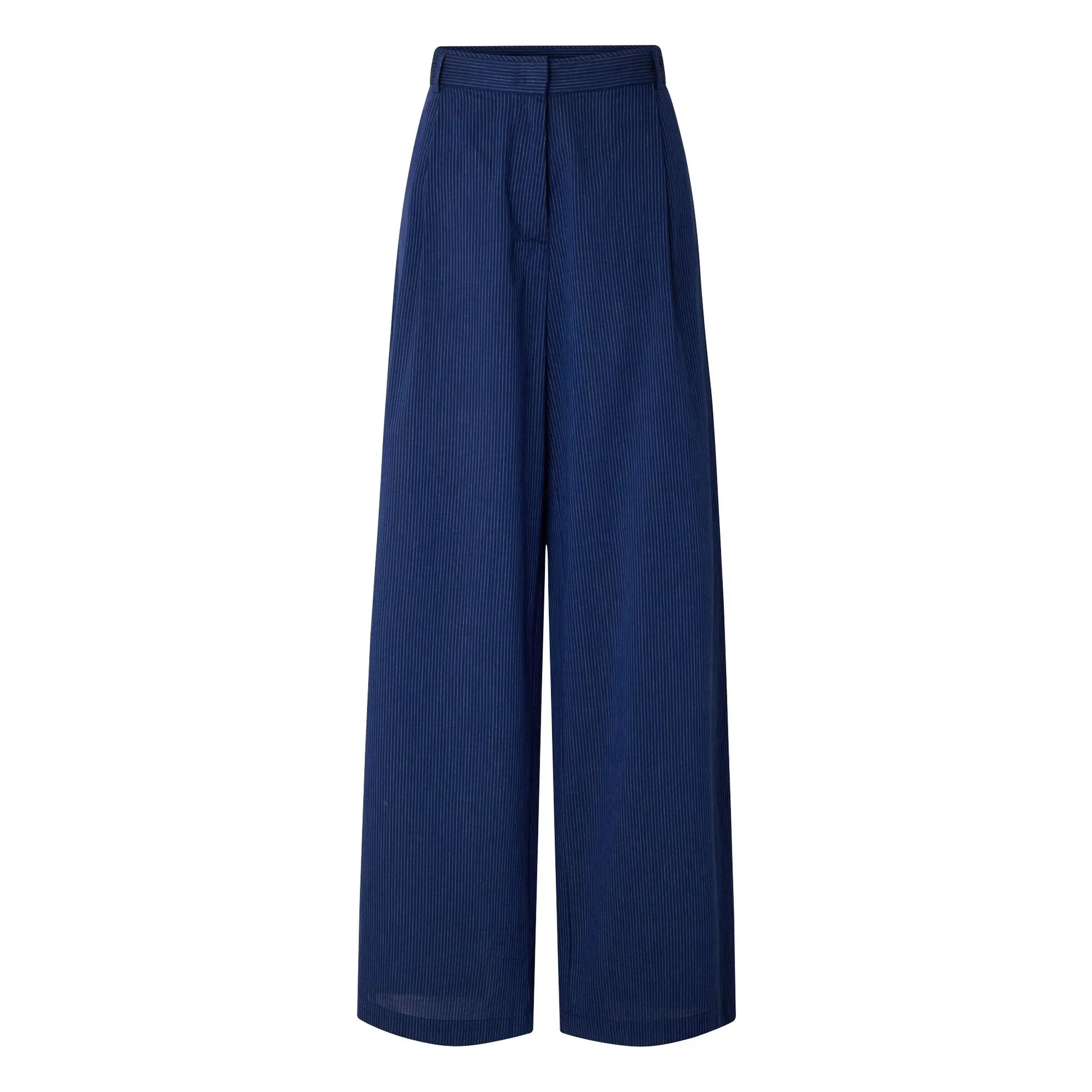 Sessùn - Provencia Cotton Stripe Pants | Navy blue
