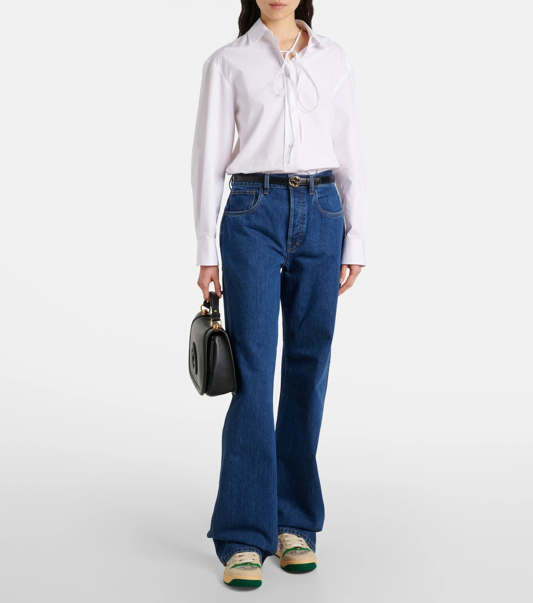 Gucci - Screener embellished leather sneakers