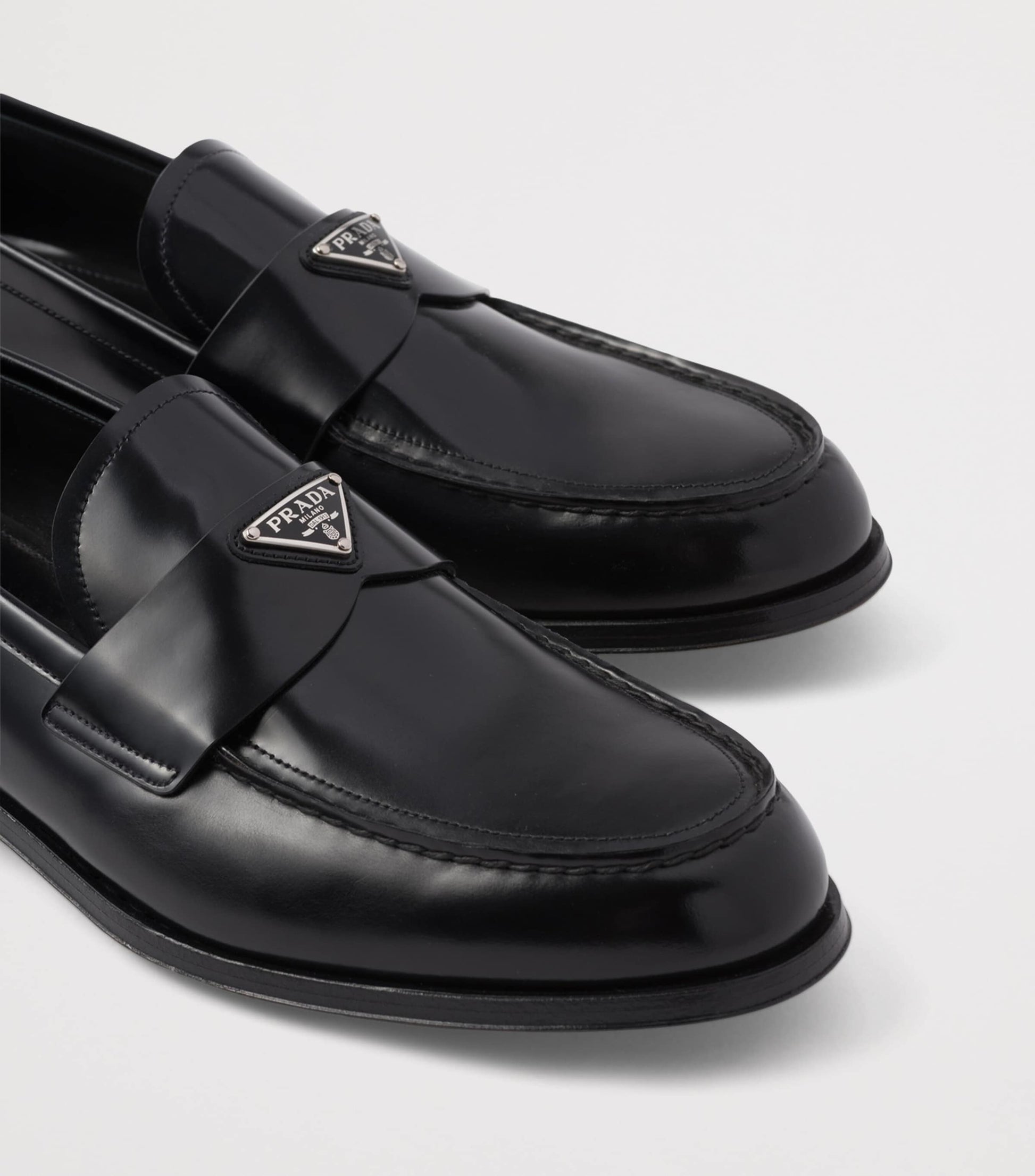 Brushed Leather Loafers