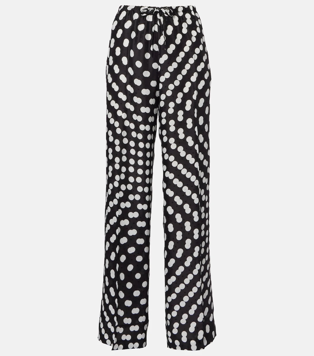 Dries Van Noten - Polka-dot silk wide-leg pants