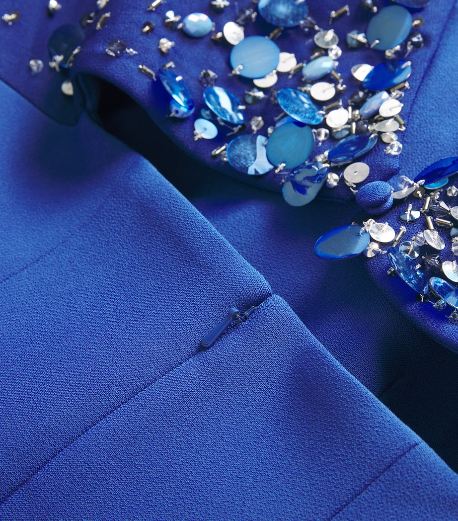 Safiyaa Blue Embellished Melina Gown