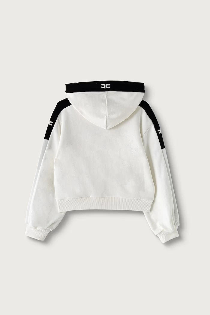 Pamuktan çocuklar için fermuarlı ve kapüşonlu sweatshirt