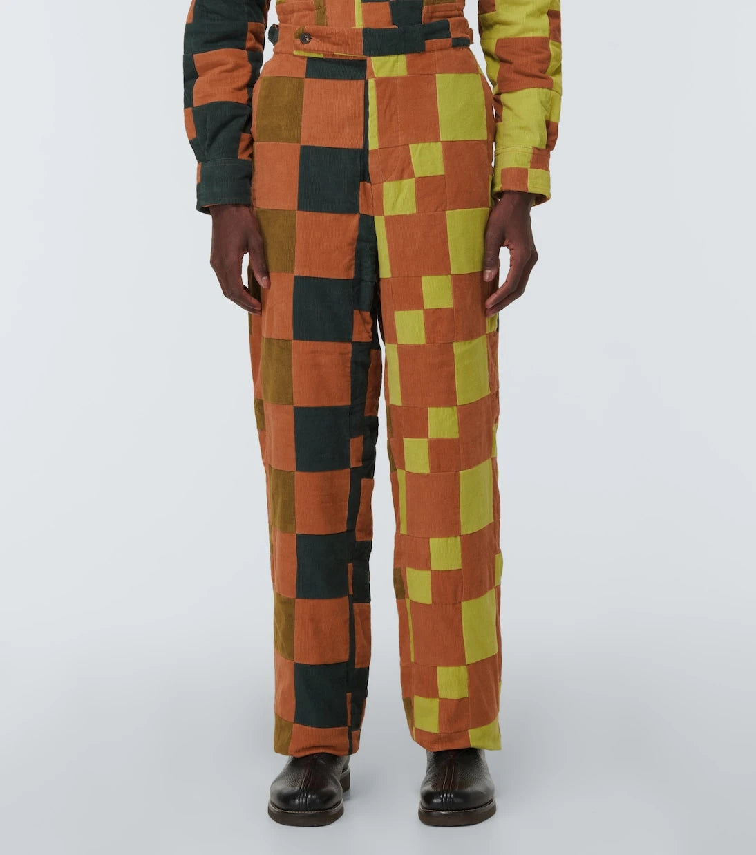 Bode - Patchwork corduroy pants