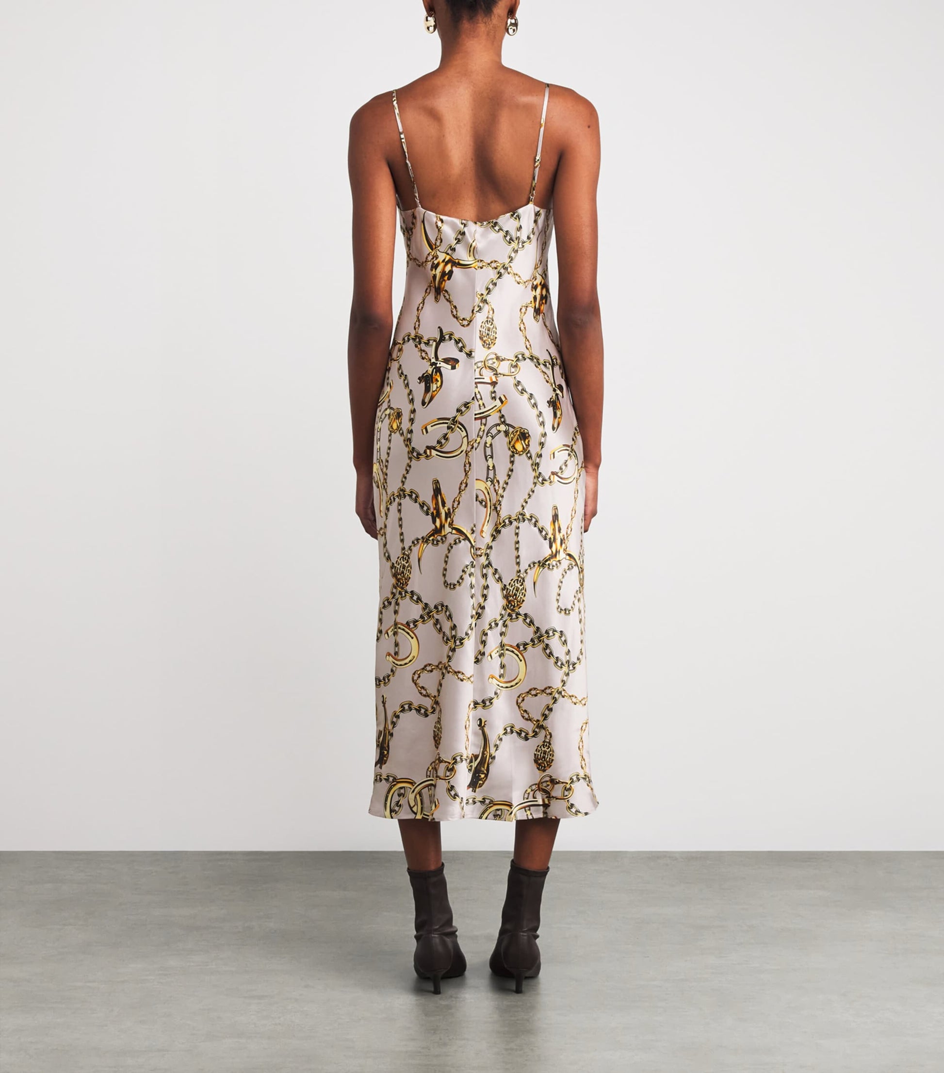 L'Agence Silk Seridie Midi Dress