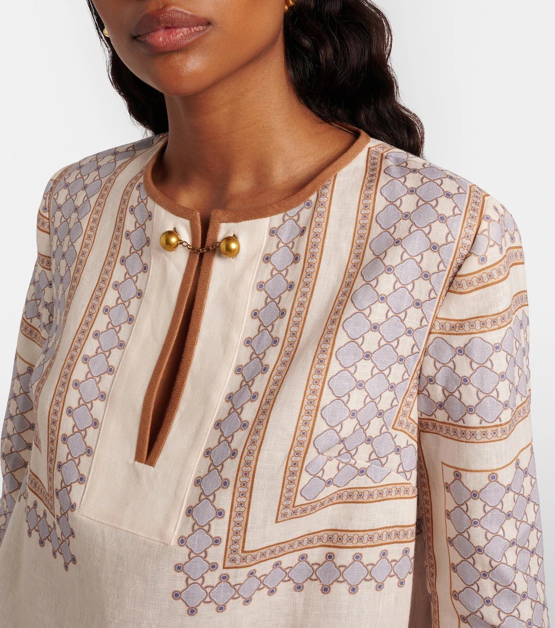 Zimmermann - Printed linen minidress