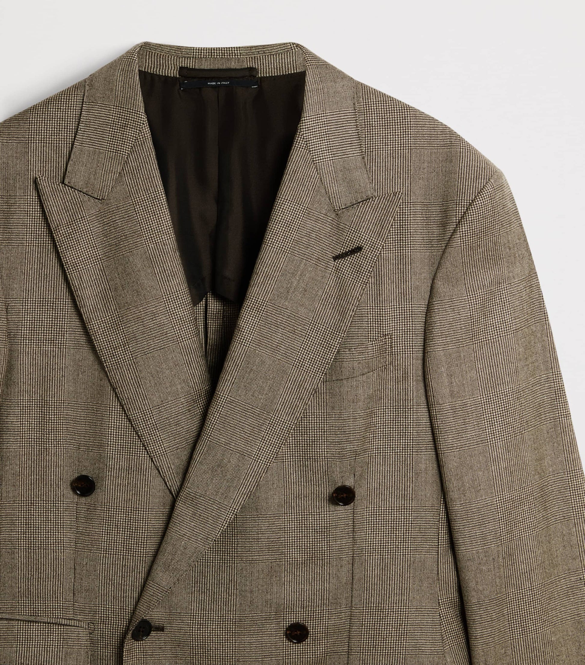 Dunhill Brown Wool Glen Check Bourdon Blazer