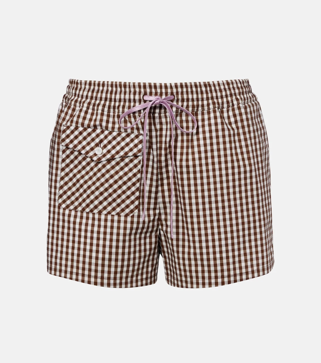 Valentino - Gingham cotton poplin shorts