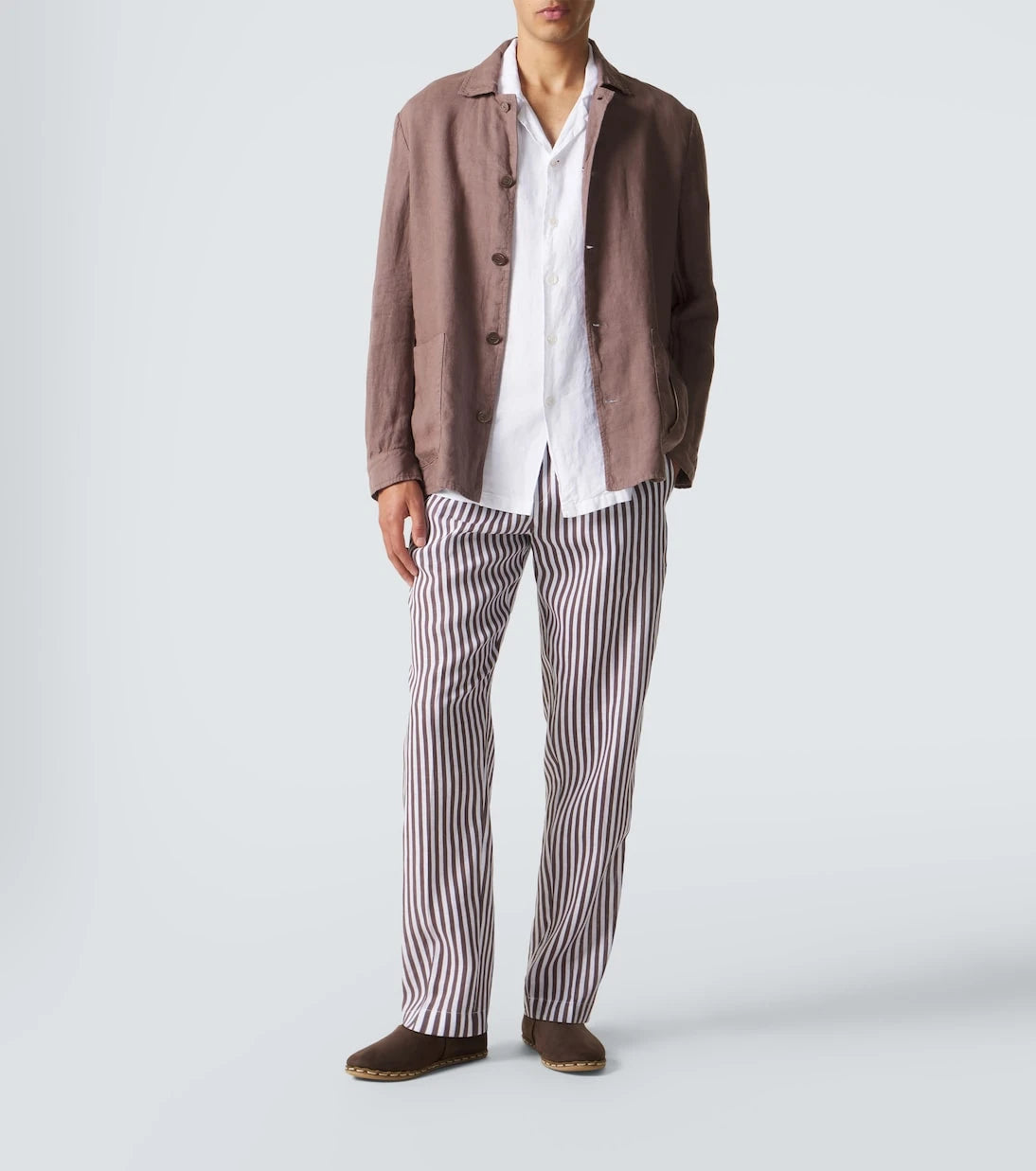 Fedeli - Striped linen straight pants