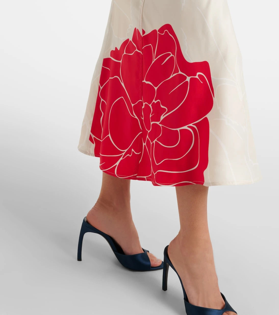 Victoria Beckham - Gathered floral midi dress