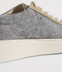 Eleventy Wool Suede-Trim Sneakers