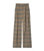 Burberry Check Belted Wide-Leg Trousers