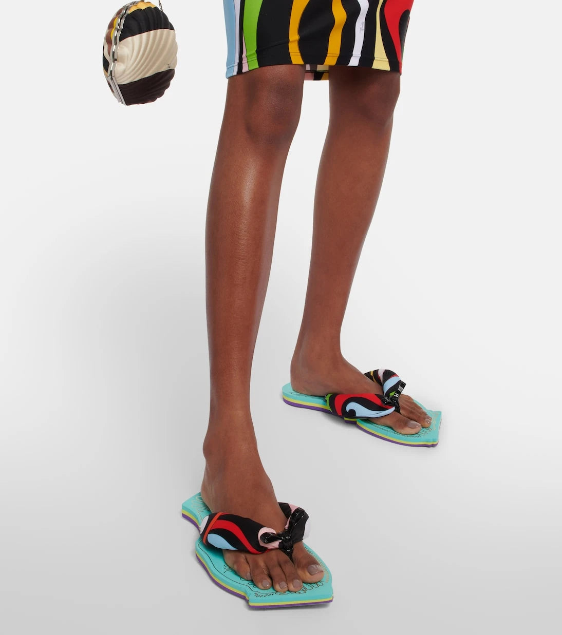 Pucci - Printed fabric thong sandals