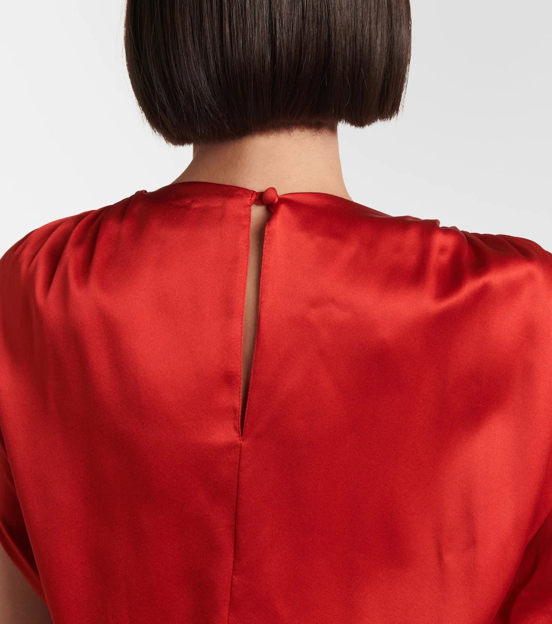 The Sei - Gathered silk satin crop top