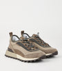 Brown Techno-Suede Runner Sneakers