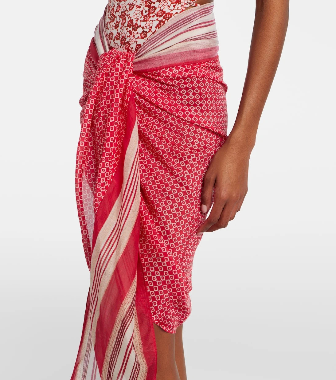 Isabel Marant - Printed cotton and silk beach cover-up