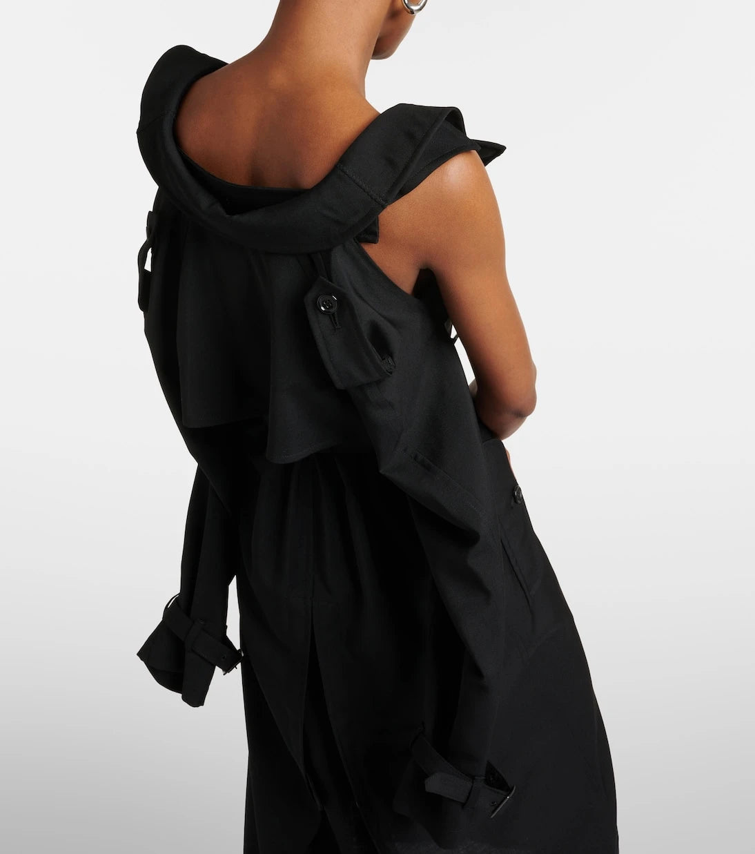 Junya Watanabe - Cutout wool and mohair midi dress