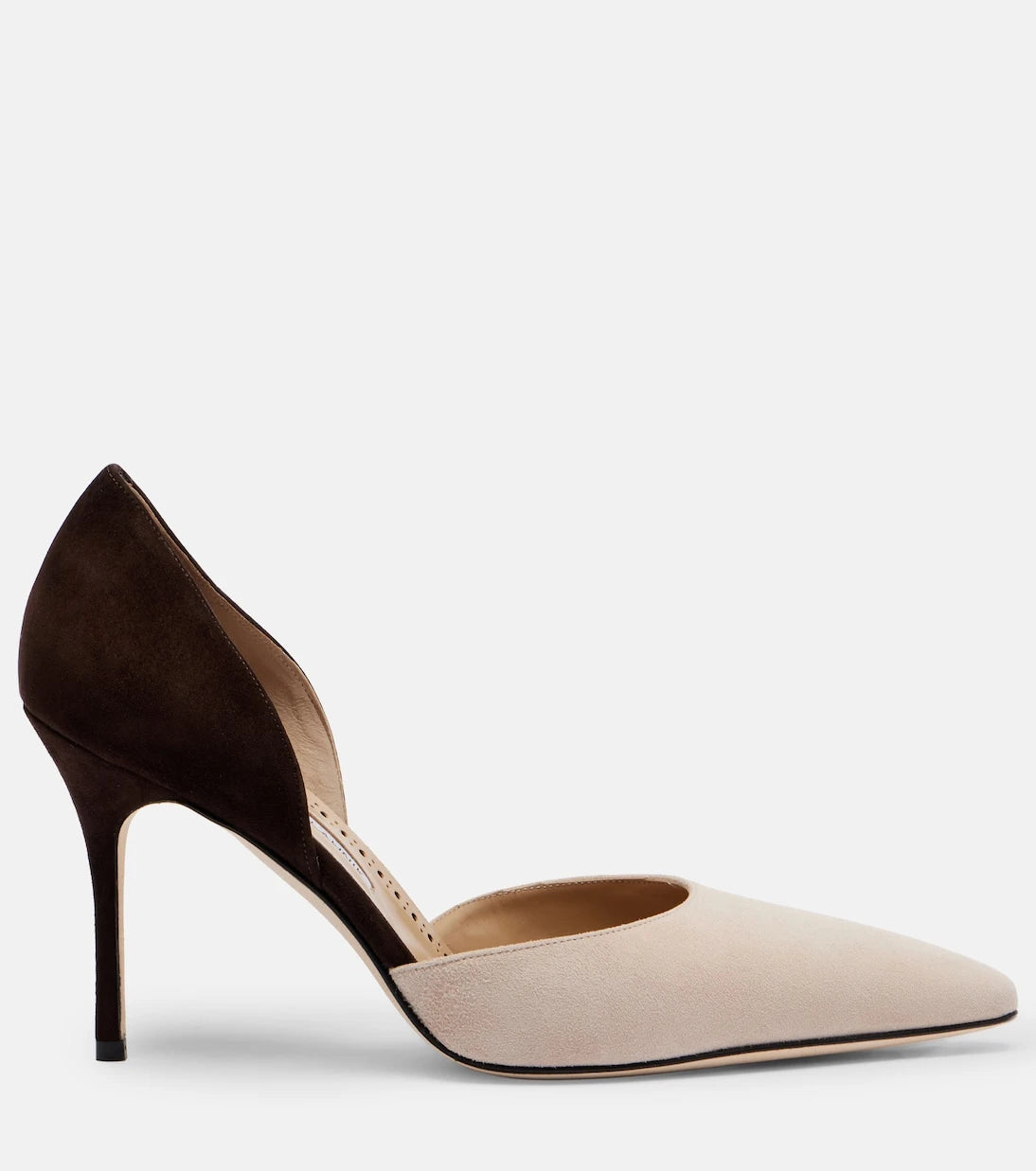 Manolo Blahnik - حذاء تايلربينو 90 بكعب عالٍ من الشمواه