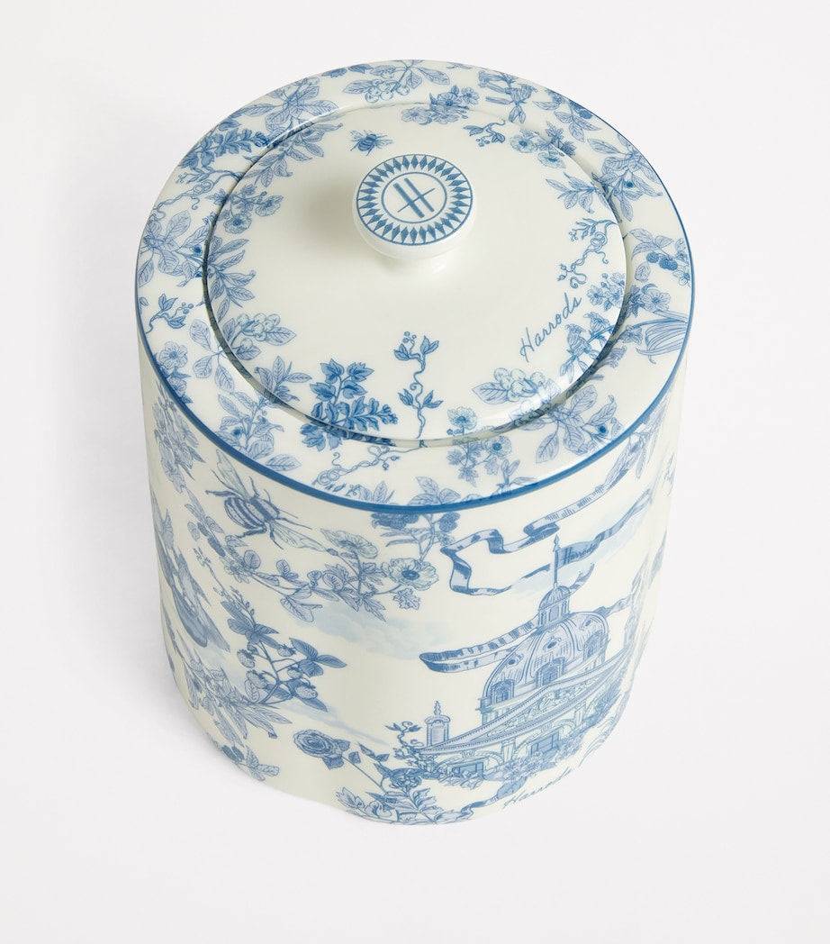 Bone China Toile Tea Caddy