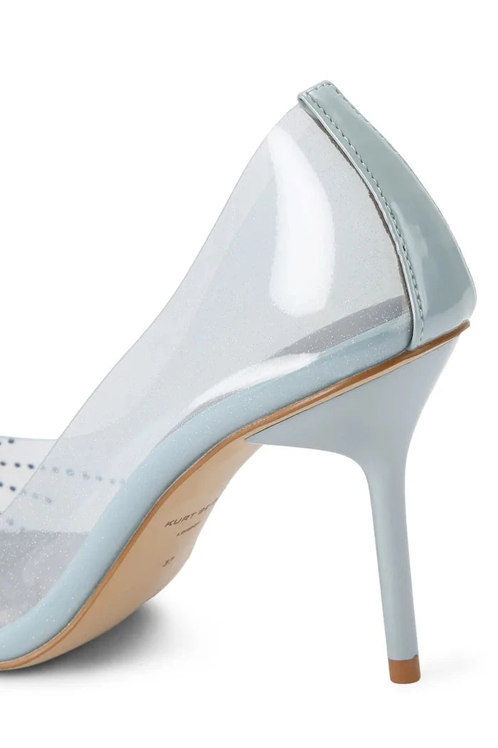 Kurt Geiger London обувки с ток Eagle Vinyl Court Pale Blue