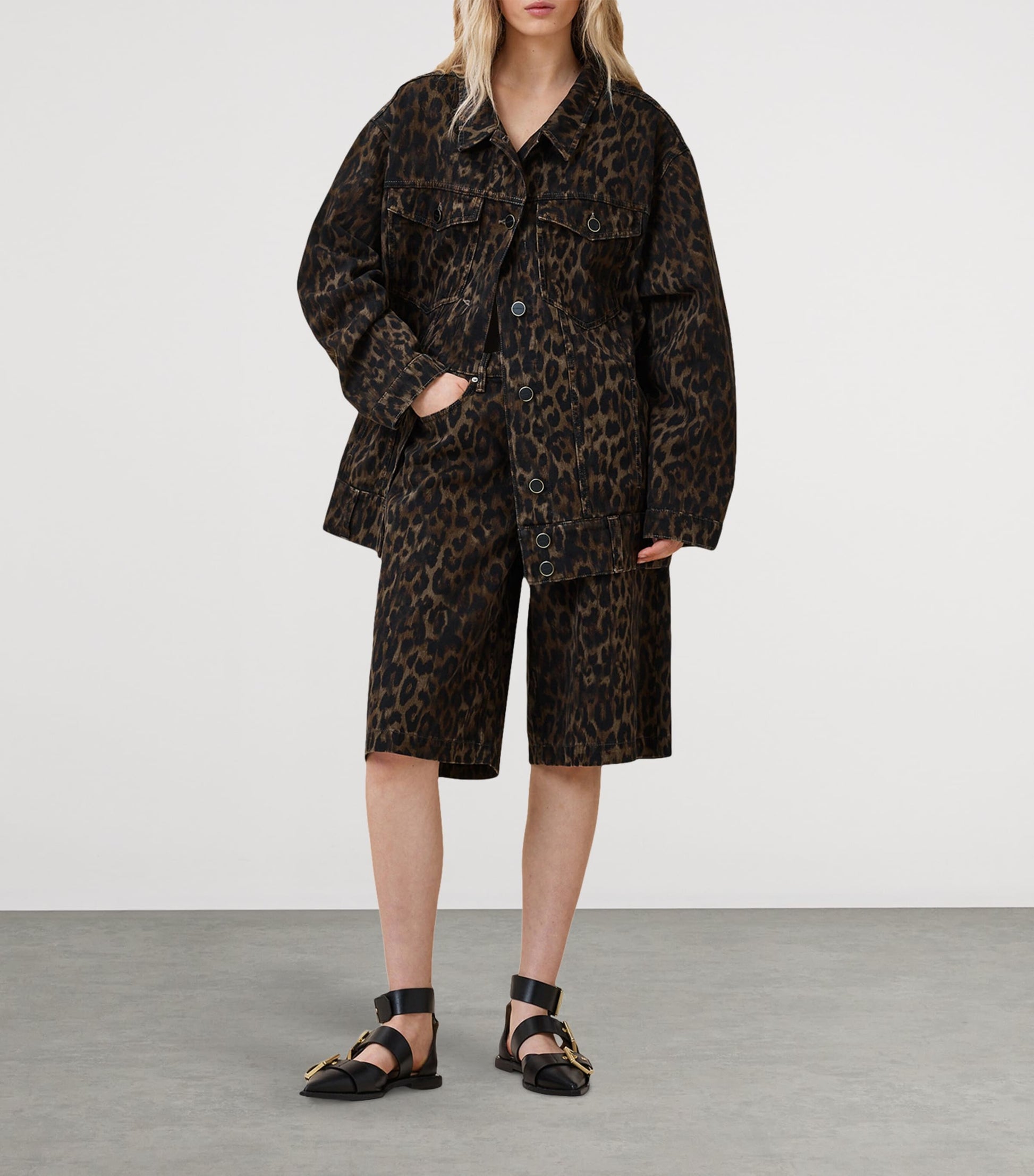 Leopard Print Louie Shorts LEPPO BROWN