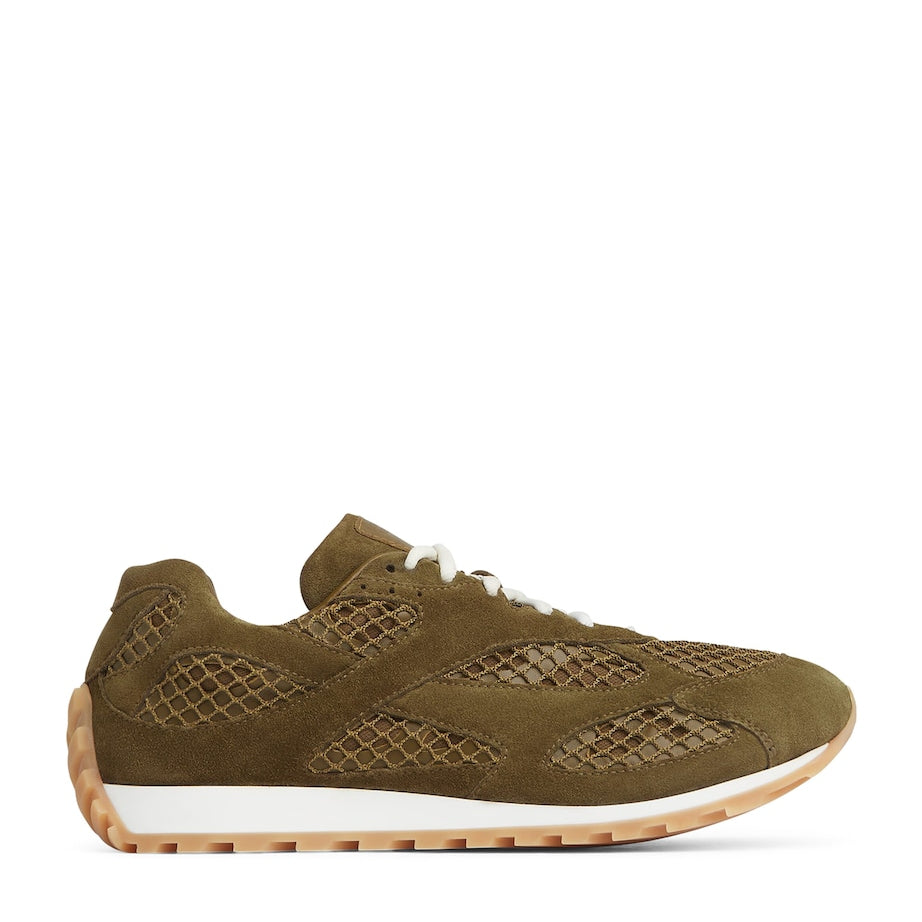 Bottega Veneta Green Low-Top Orbit Sneakers