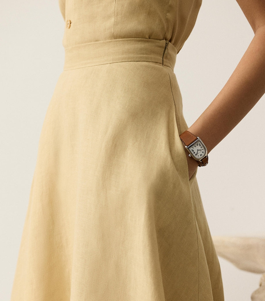 Linen Erica Midi Skirt